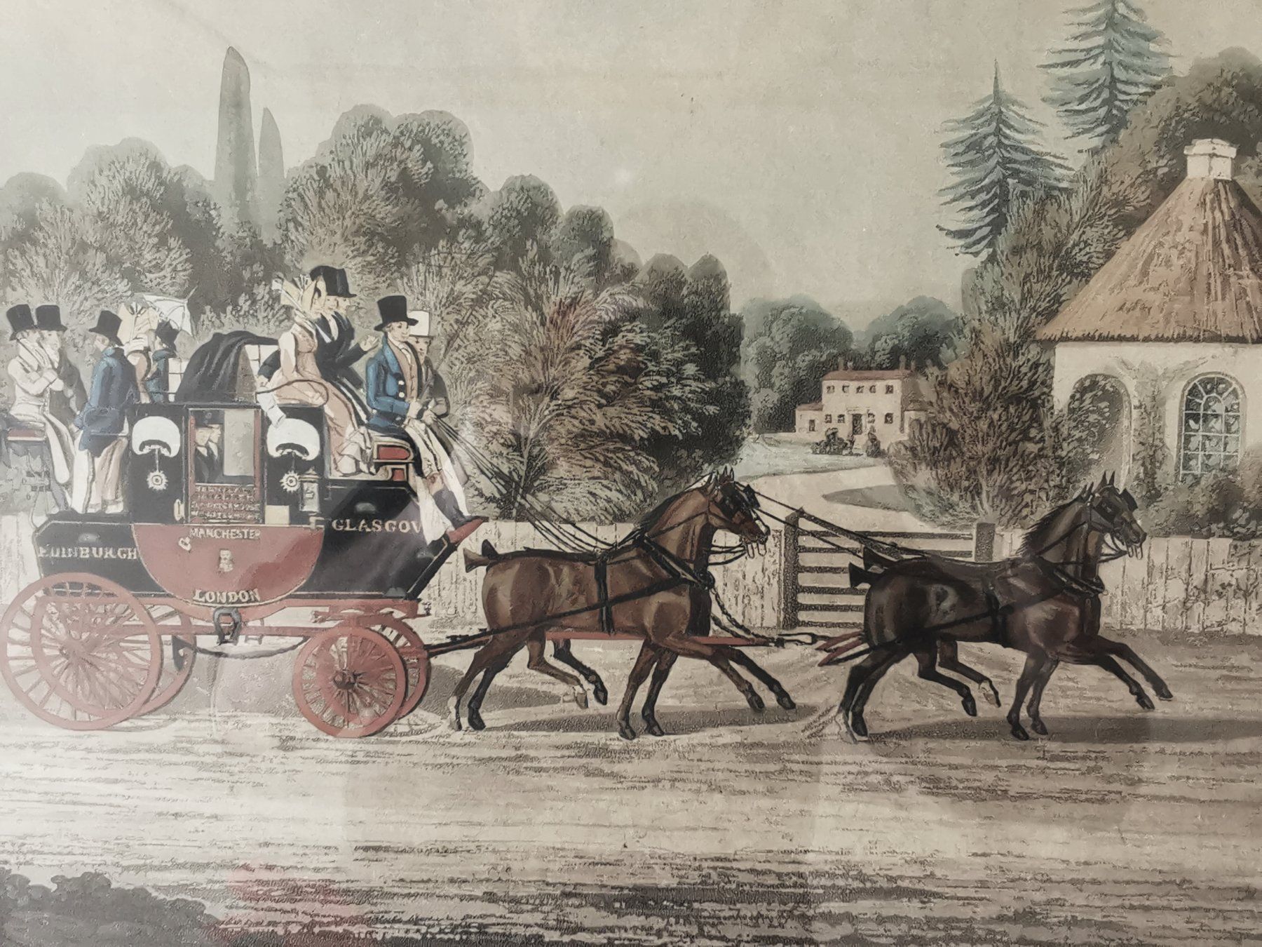 Cornici: Antikes Bild "The Edinburgh Express" – Usato da Dübendorf venduto da aschiduebendorf 1