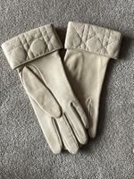 Vintage Christian Dior Lederhandschuhe Creme Cannage