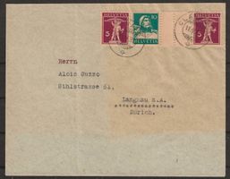 1929 : Zwischensteg Nr. S38 auf Brief