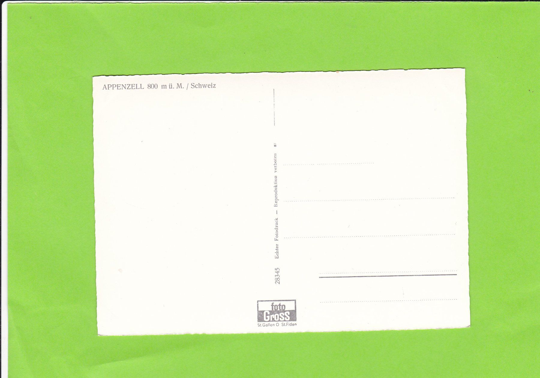Cartoline postali: Appenzell – Usato da St. Peterzell venduto da neckertal 1