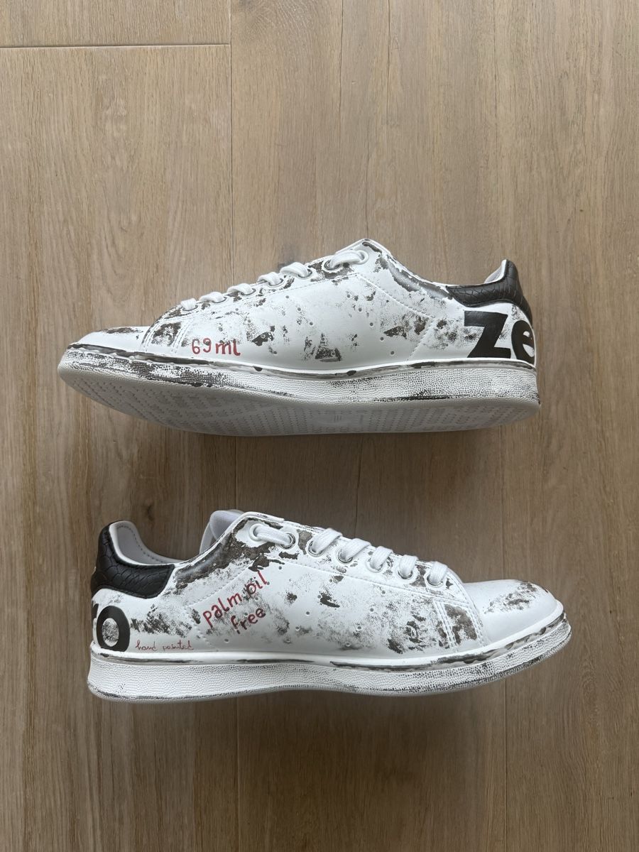 Adidas Scarpe da uomo: Adidas Stan Smith Grösse 43 custom painted (Cola Zero) - Neu – Nuovo (secondo la descrizione) da Wittinsburg venduto da borki555 1