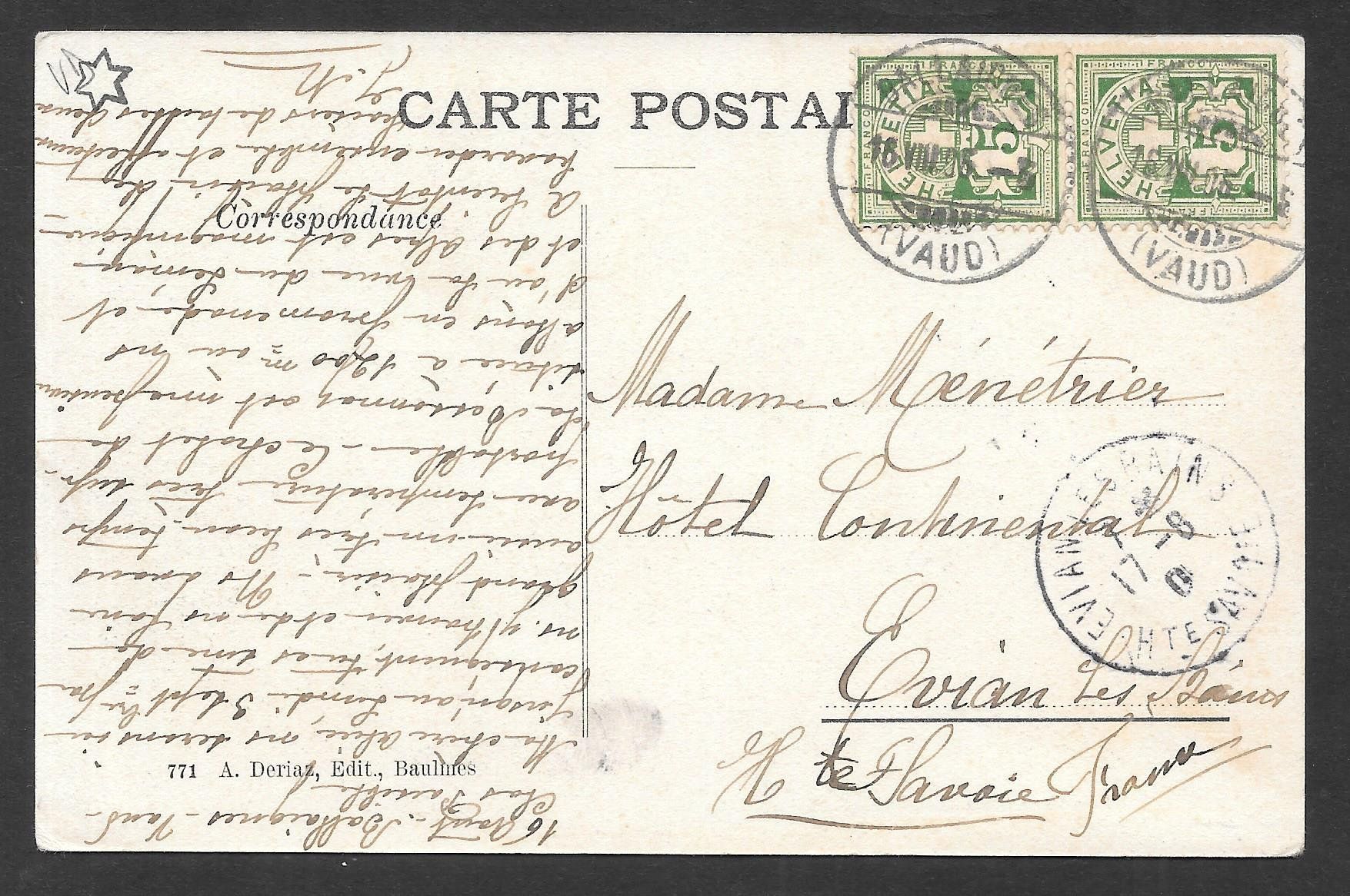 Cartoline postali: Ballaigues Hôtel la Bessonnaz – Usato da Olten venduto da clotaldi 1
