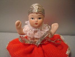 ‼️jetzt = 1.- Fr. !!❗schöne Porzellan Puppe - Puppenstube