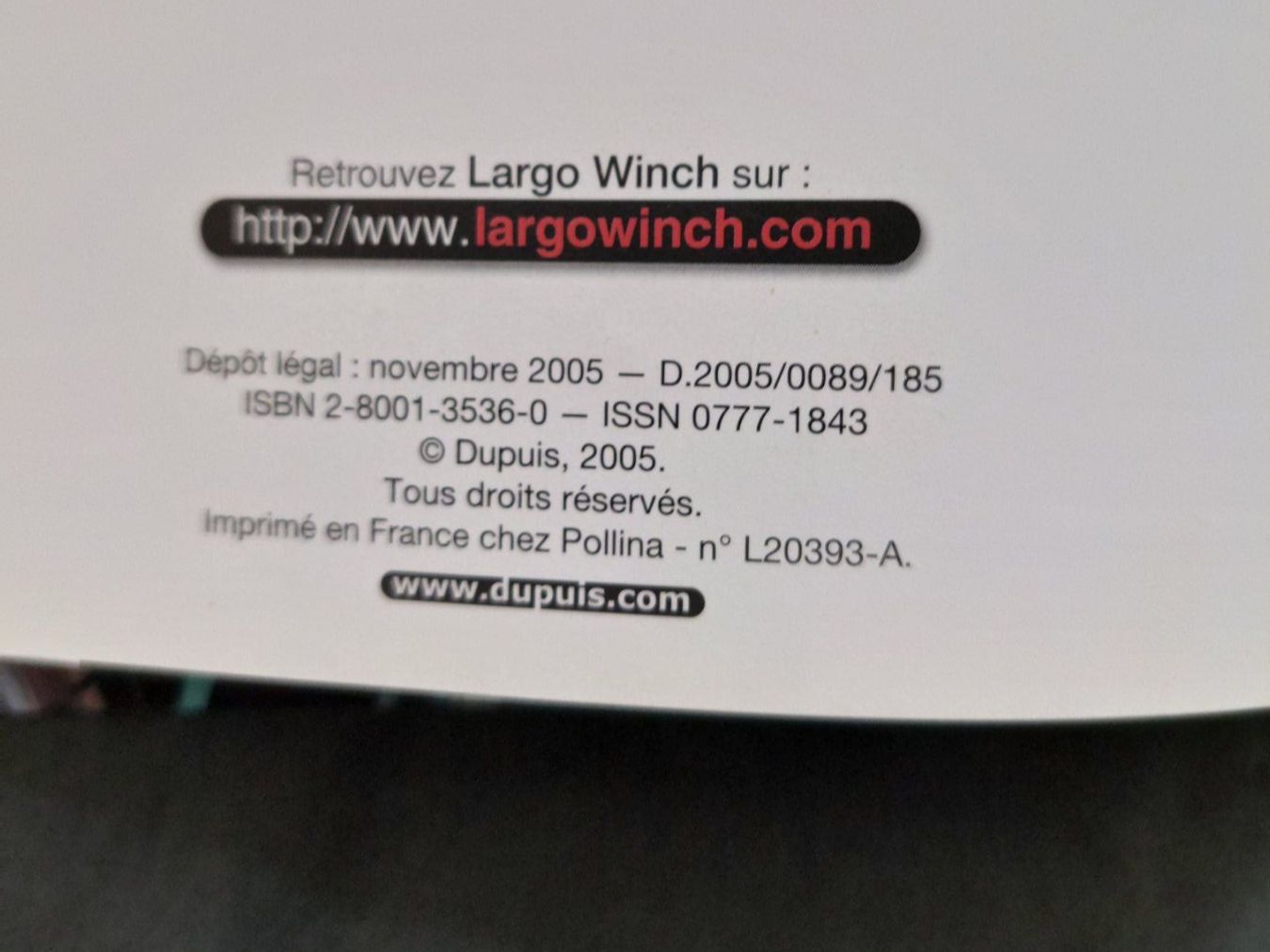 Fumetti: Largo Winch T.14 La Loi du Dollar EO 2005 TBE – Usato da Genève venduto da Blu_BD 2