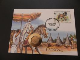 WWF Münzbrief Kamerun 5 Francs 1983