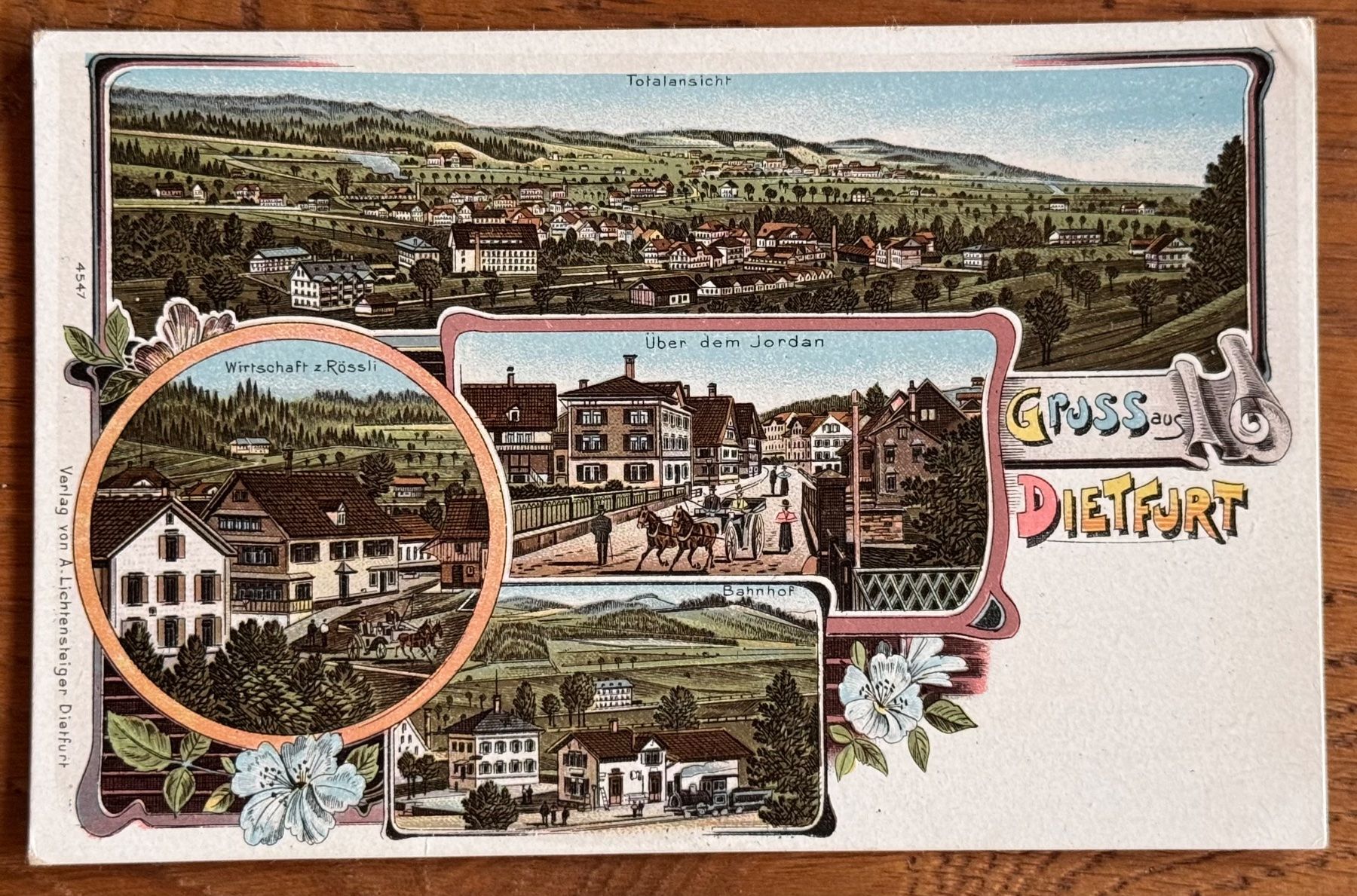 Cartoline postali: Historische Ansichtskarte "Gruss aus Dietfurt" Litho – Usato da Andwil SG venduto da Ariisa1234