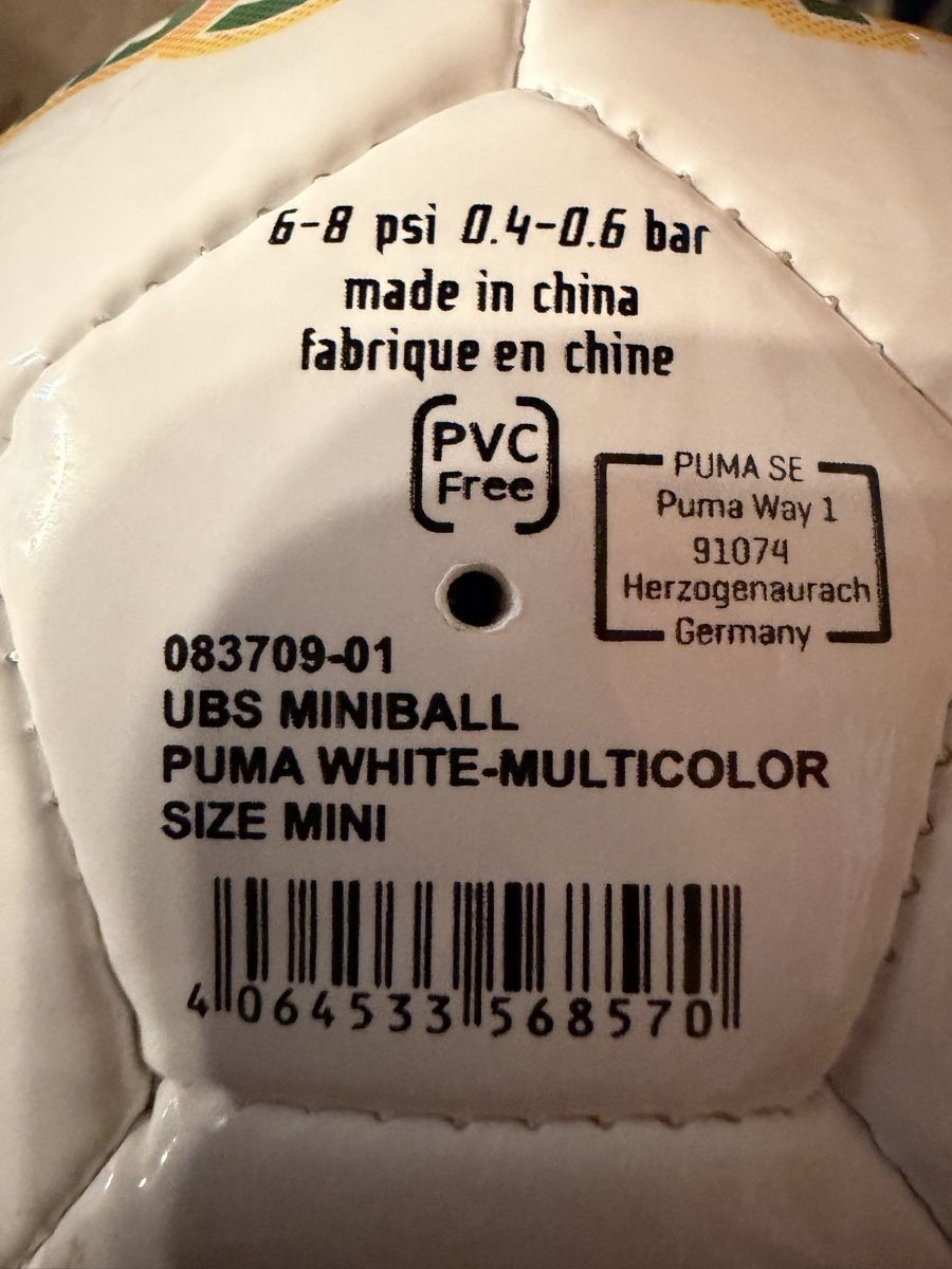 Puma Palloni: Puma UBS Mini Ball Kids Cup White Multicolor Grösse Mini – Nuovo e nell'imballaggio originale da Scuol venduto da bia_v5bz 2