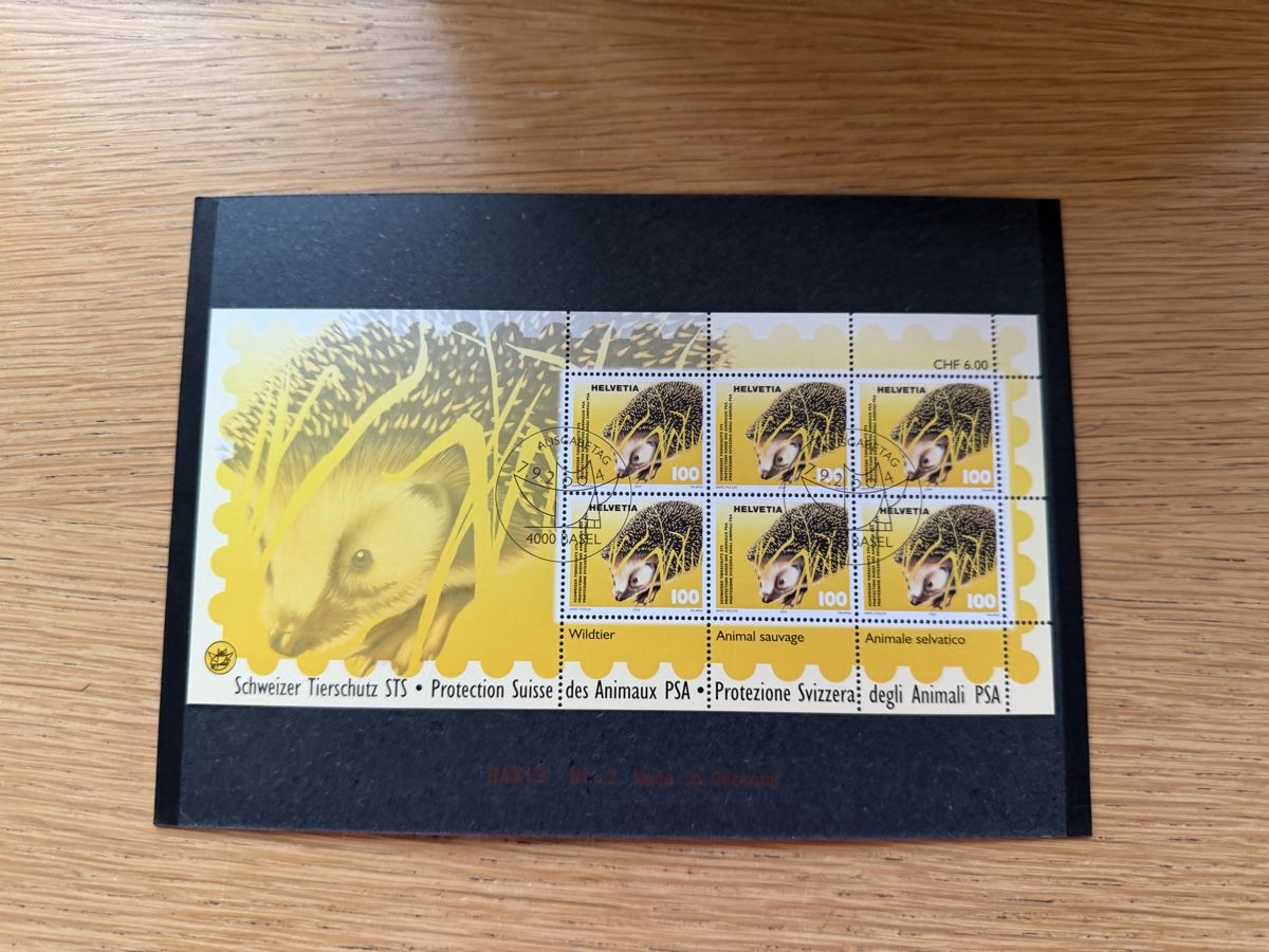 Alle Briefmarken: 3 Kleinbogen mit Tieren Basel 7.9.2004 – Neu (gemäss Beschreibung) aus Murgenthal von Tina_4055 2