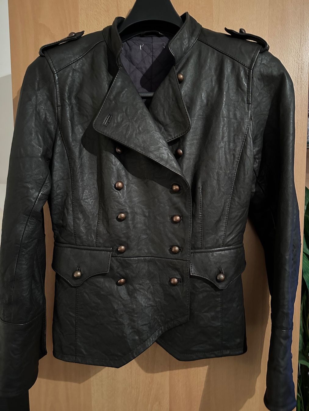 Kookai Giacche: Damen Lederjacke Gr.34 mit leichtem Steppfutter, braun – Nuovo (secondo la descrizione) da Wettswil venduto da haddy91