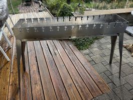 ASWISS Edelstahl-Spiessligrill / Mangal – Top-Zustand inkl.
