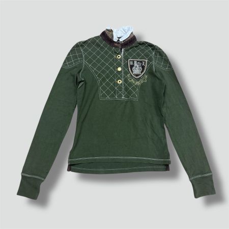 Polo Ralph Lauren Jeans cottage core Y2K women’s polo green