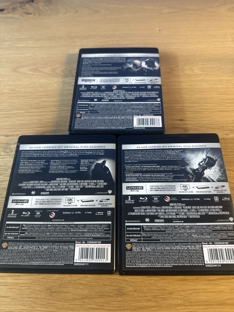 Tutti i DVDs: Batman Trilogy 4K UHD Blu-ray  – Usato da Weinfelden venduto da sco_2jx6 1