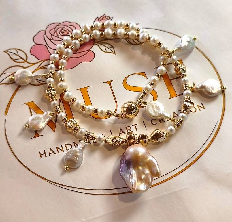 Catenine: Collier de perles fait main (Perle Baroque)  – Usato da Ursy venduto da tan_8qdl 3