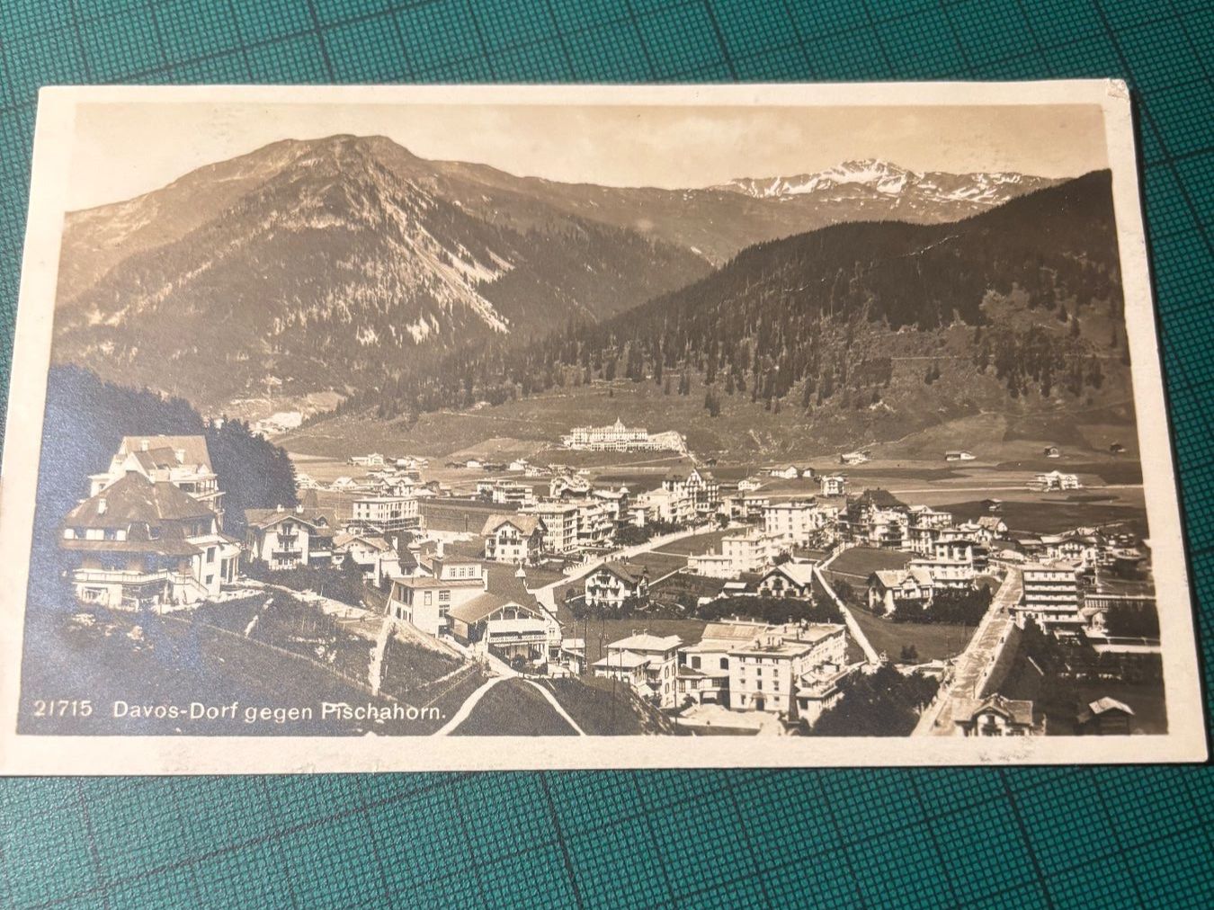 Ansichtskarten: AK DAVOS- Dorf.1924 – Gebraucht aus Utzenstorf von Rose0303 1