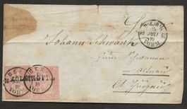 Schweiz 1861 STRUBEL  Bern Zürich Romanshorn Altnau