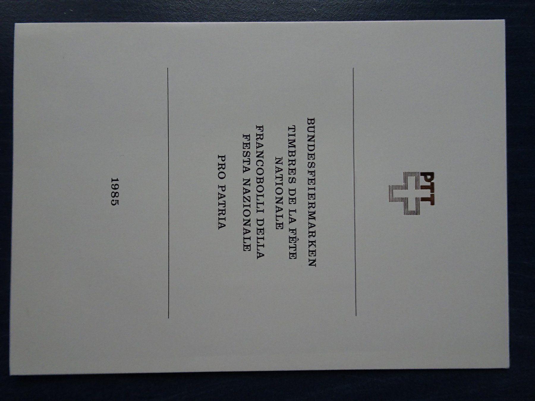 Tous les timbres: PP 1985 – Neuf (Voir description) à Aadorf par Chnorli-Furz 1