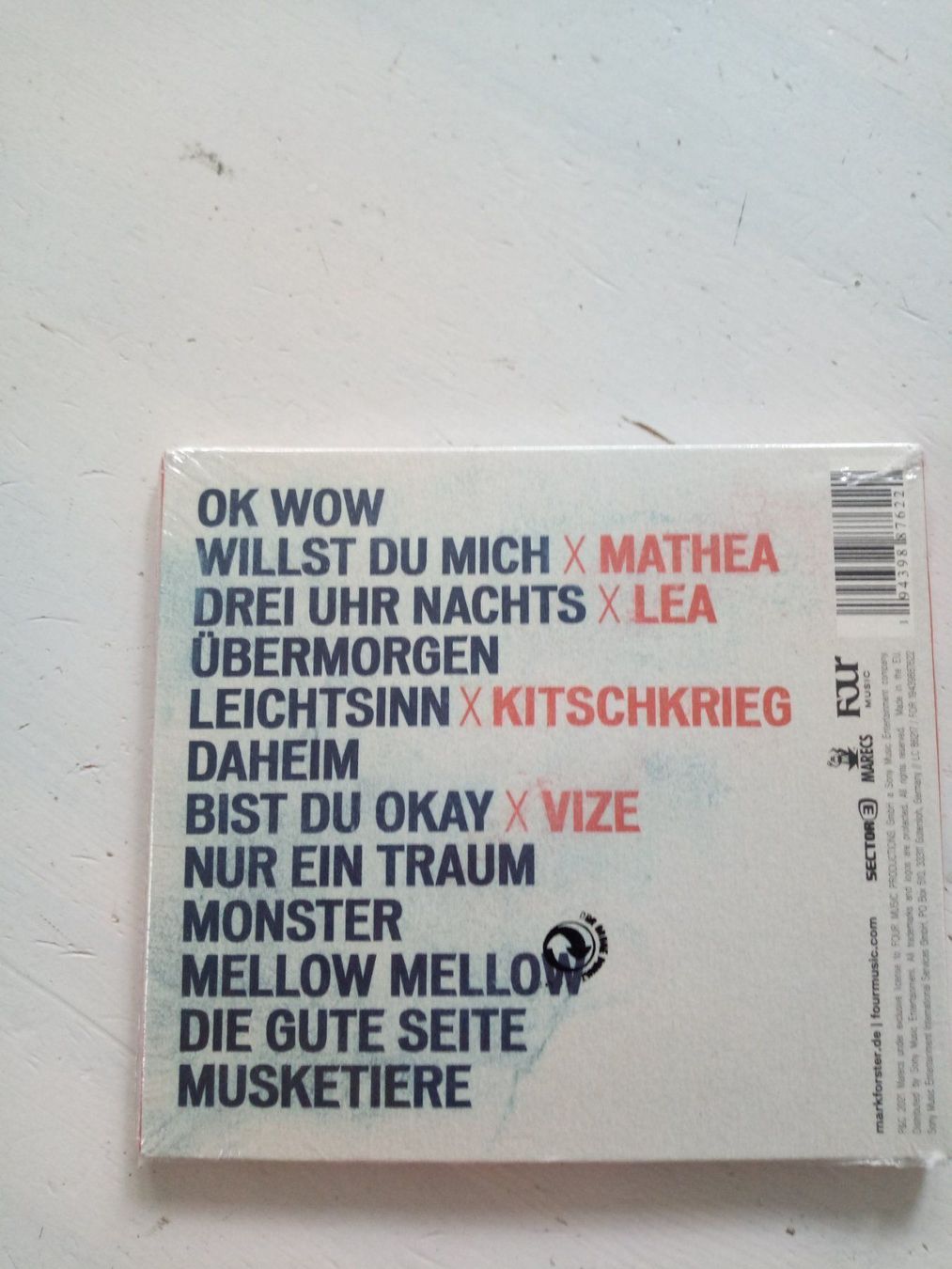 CD: CD Mark Forster Musketiere – Nuovo e nell'imballaggio originale da Beckenried venduto da Havacola 4