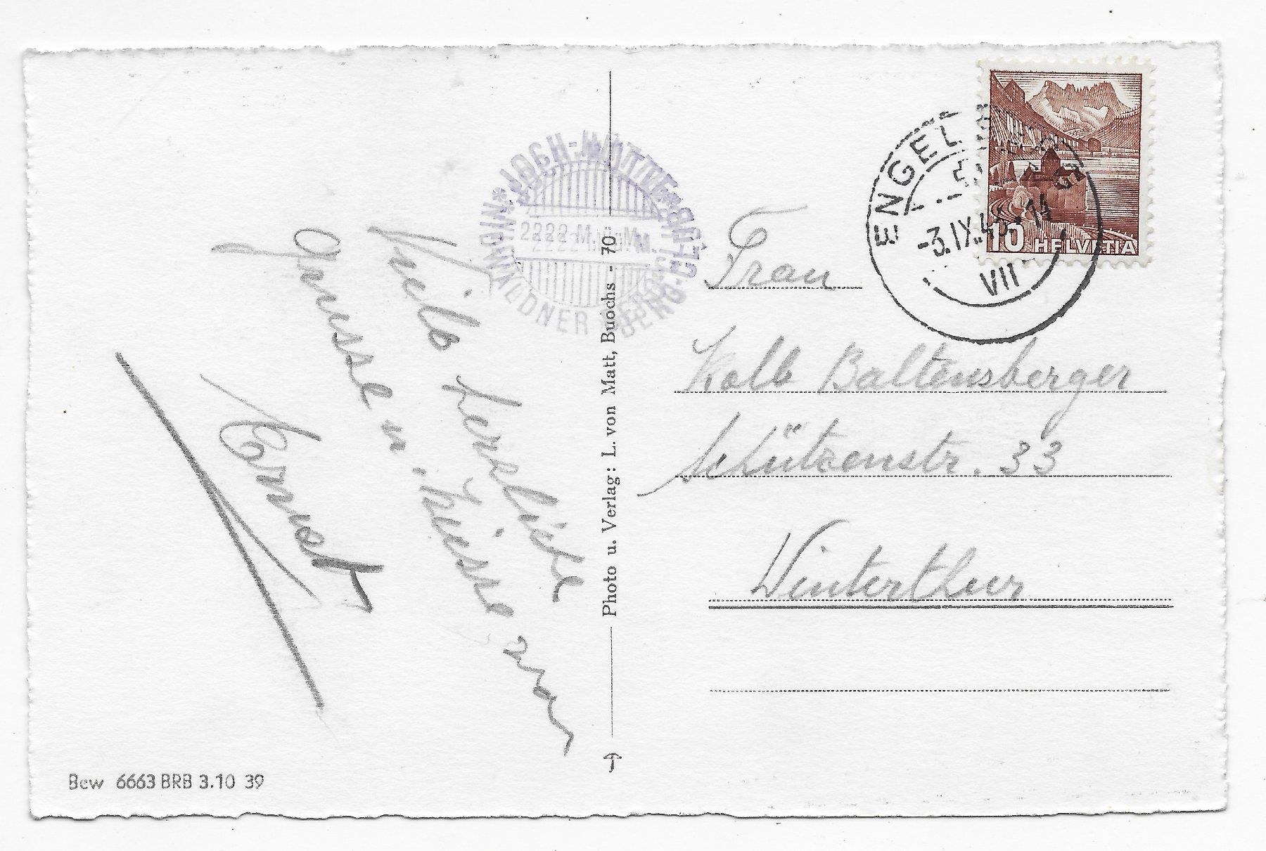 Cartoline postali: Joch-Hütte 2222 m ü.M – Usato da Hefenhofen venduto da Richsalz 1