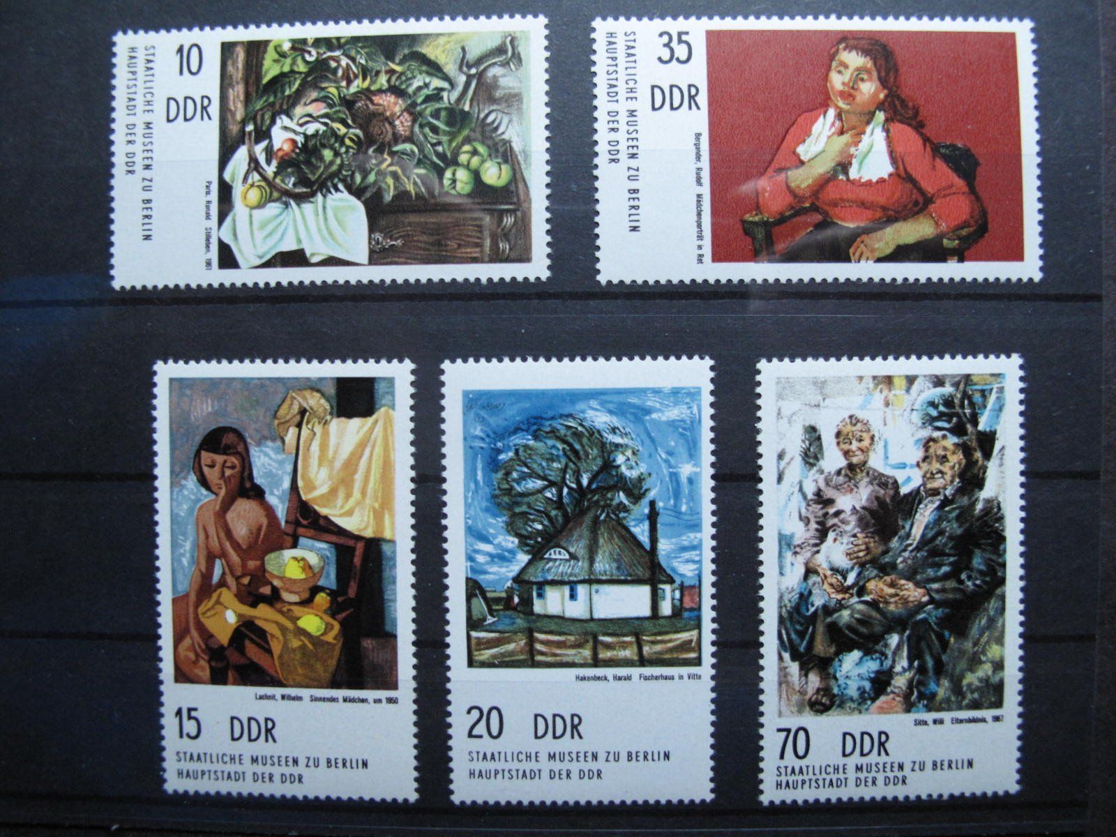 Tutti i francobolli: DDR 1974 Berlin Museen Gemälde ** – Usato da Wil SG venduto da fva01