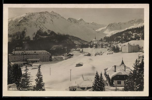 Ansichtskarten: AK Arosa, Totalansicht im Winter – Gebraucht aus Berlin von bartko-reher