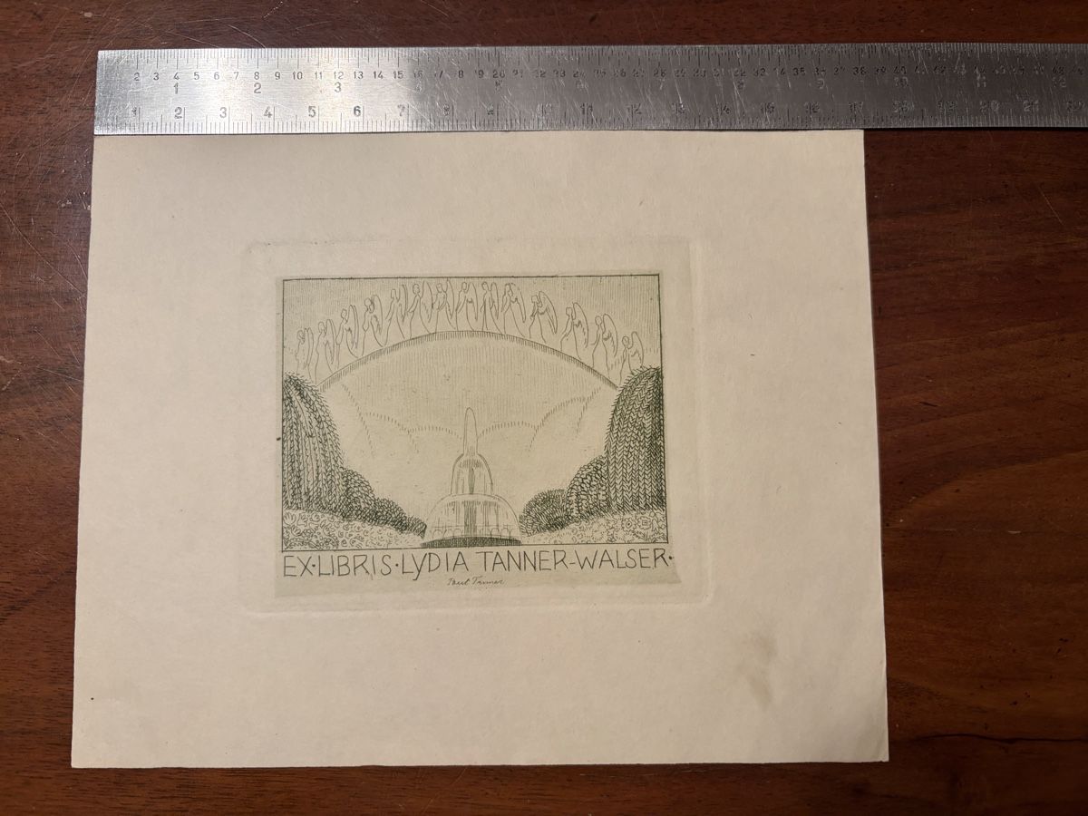Dipinti: Paul Tanner, Exlibris der Lydia Tanner-Walser, Radierung – Usato da Zürich venduto da mimikiki100 1