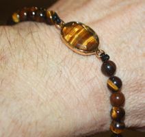 Armband E-32 – Tigerauge Perlen 6mm – 17–27 cm verstellbar