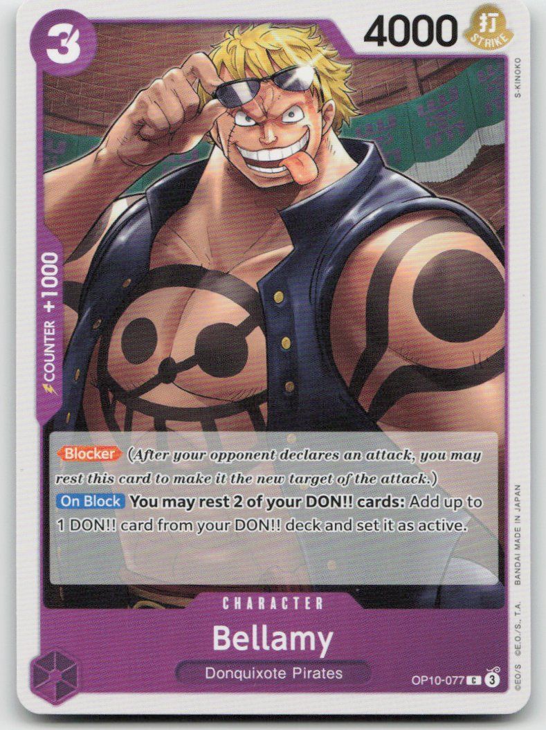 Bandai Carte collezionabili: One Piece Bellamy OP10-077 C – Usato da Lugano venduto da VlaseCard