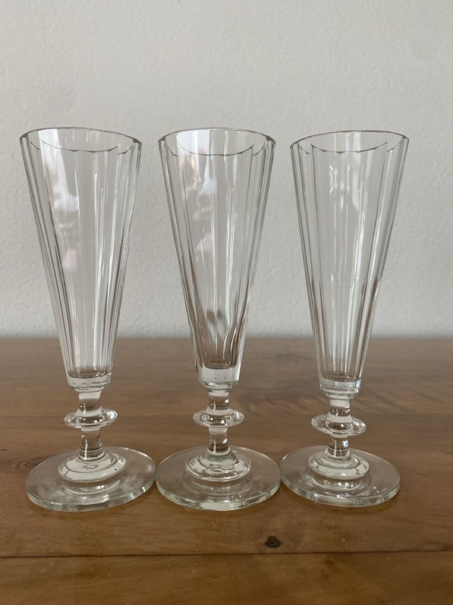 Bicchieri: 3 elegante, alte Sektgläser aus Kristall – Usato da Burgdorf venduto da gre_2ftz