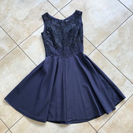 Abendkleid/Ballkleid/Festkleid Dunkelblau, Damen, 38/M
