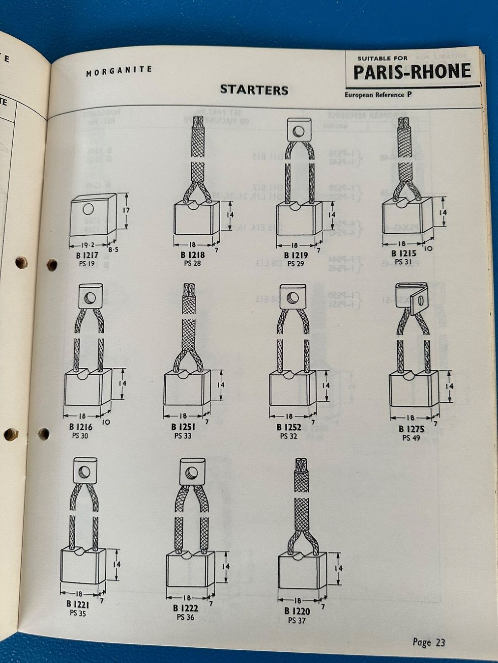 Documenti: Katalog  Bürsten ( Kohlen ), Morganite  1958 ,  Oldtimer – Usato da Boswil venduto da pavo1 8