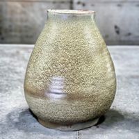 Petit vase en grès d'art émaillé signé par l'artiste
