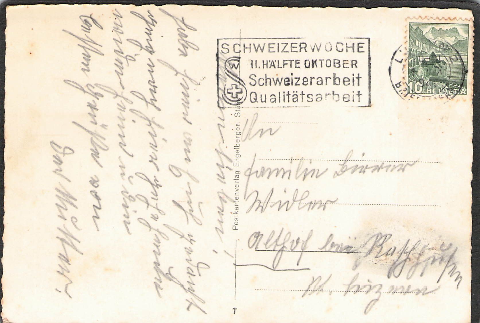 Cartoline postali: #Sachseln OW , gel. 1948 – Usato da Reichenburg venduto da Pipo-67 1