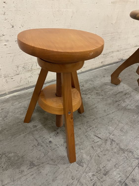 Taylor & Logan Enola Hocker – Drehbar, Mit Kunstledersitz & Offener Rückenlehne (Espresso)