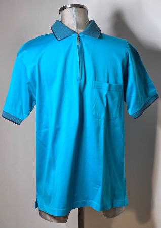 S/M 48/50 WESTBURY Premium Poloshirt türkis feinste Baumwoll