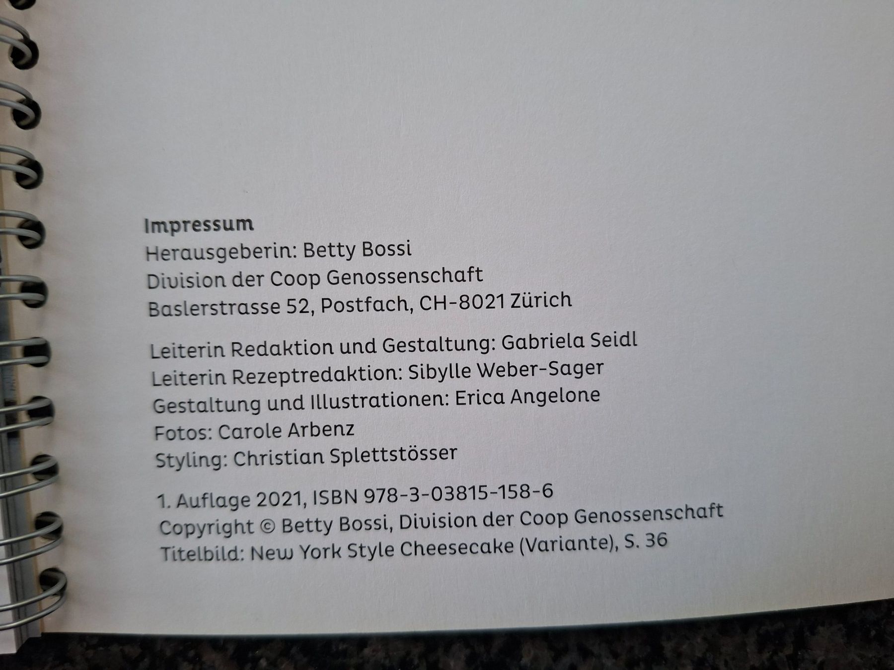 Libri: Betty Bossi; Cheesecakes – Usato da Boniswil venduto da Totomat-Lady2 3