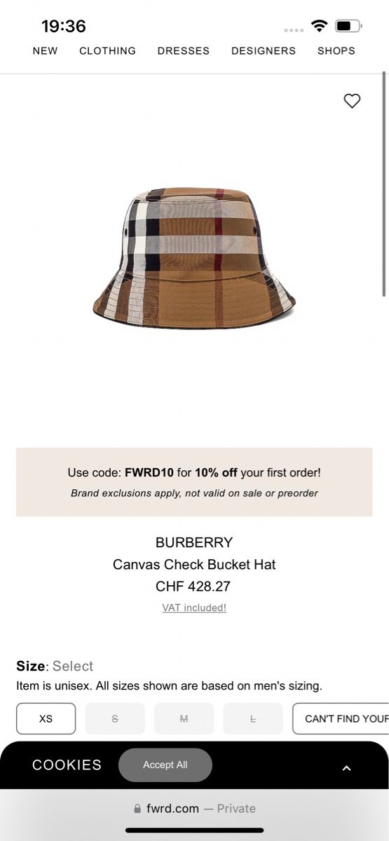 Burberry Hüte, Mützen & Caps: Burberry Bucket Hat Checked Canvas New – Neu (gemäss Beschreibung) aus Corsier GE von Karol_save_planet 8