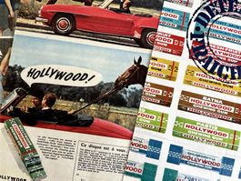 Hollywood Chewing Gum - 4 alte Werbungen /Publicités 1958/63