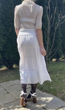 Gonna lunga bianca estiva, taglia M /L-Perfetta! ✨👗☀️ (50)