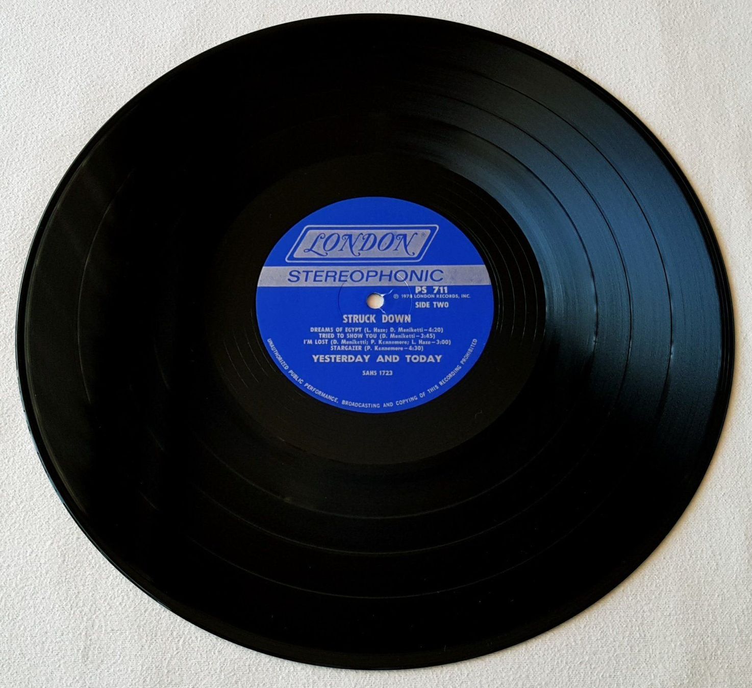 Schallplatten: Yesterday And Today - Struck Down - 1978 - US First Press – Gebraucht aus Uster von Zardodel 3