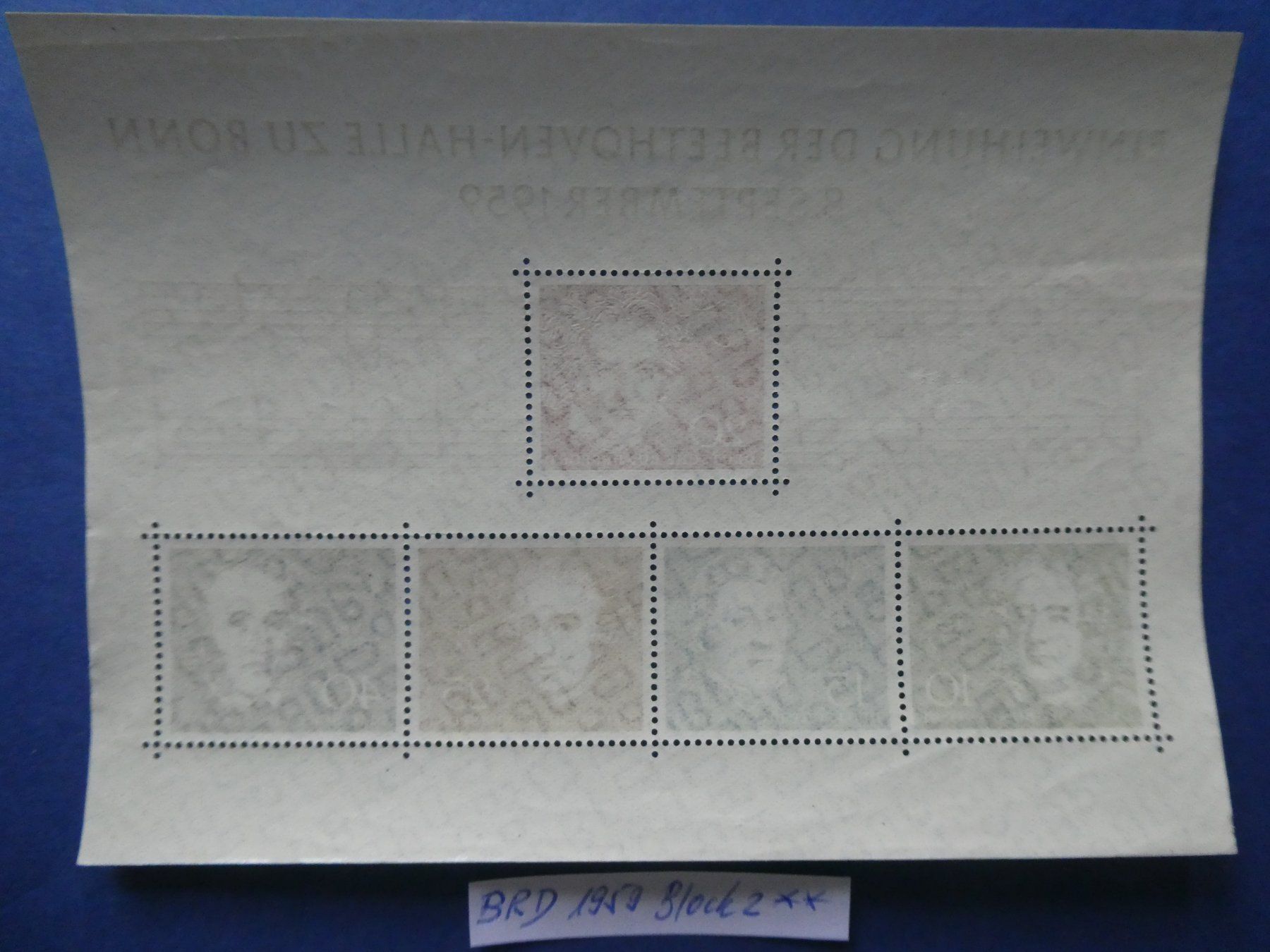 Tutti i francobolli: BRD 1959 Block 2 postfrisch ** – Usato da Lausen venduto da Herbamare01 1