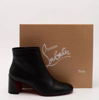 Bottines Christian Louboutin cuir noir modèle booty Truela 