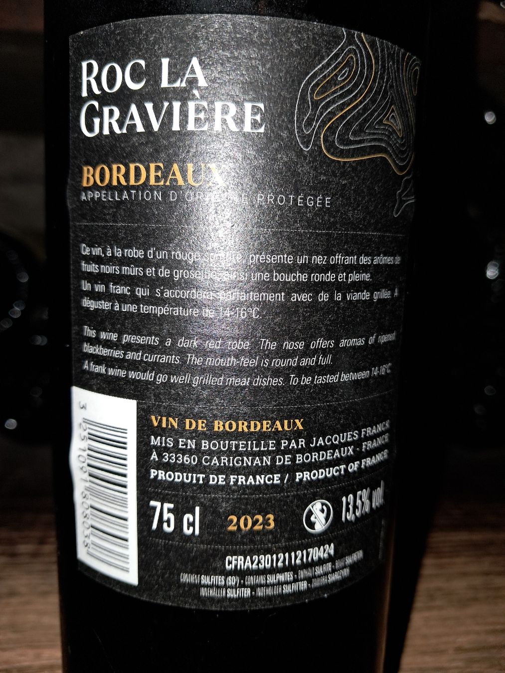 Vino: Roc La Gravière Bordeaux AOP 2023 – Nuovo e nell'imballaggio originale da Le locle venduto da juliensaran 3