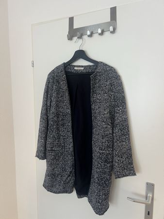 Esprit Bouclé-Jacke, schwarz-weiss, Grösse 36, Top Zustand!