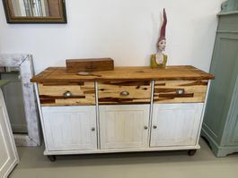 Sideboard Kommode Sheesham vintage weiss restaurier börnie's