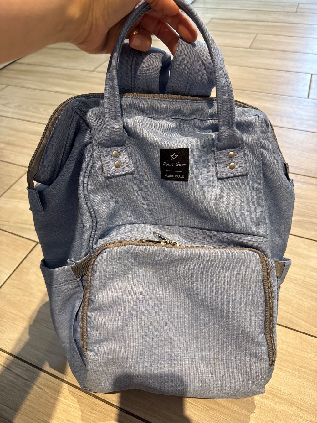 Zaini: Wickelrucksack von Petite Star hellblau – Usato da Gelterkinden venduto da Familienferien