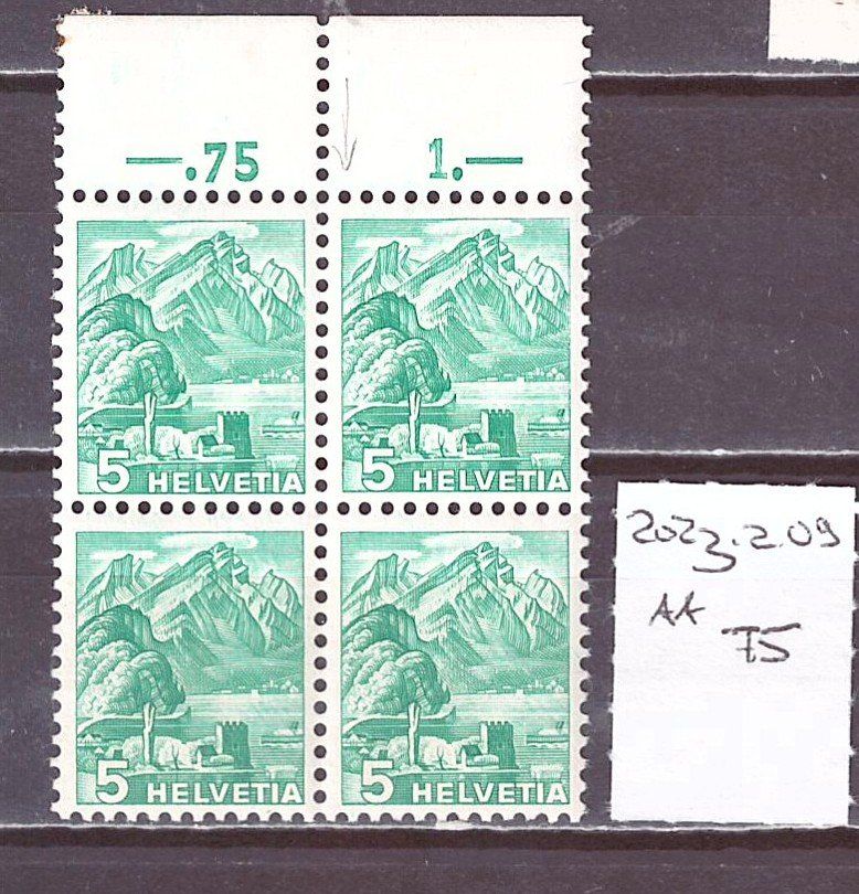 Tutti i francobolli: # 32 --- ABART "DOPPELPRÄGUNG 202Z.2.09** – Nuovo (secondo la descrizione) da Dübendorf venduto da Piero2