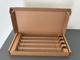Trinkhalme aus Glas 4 Stück, 20cm