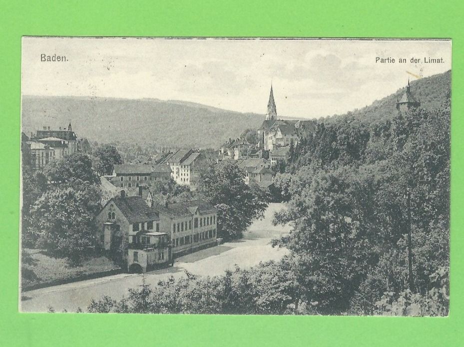Cartoline postali: Baden, Partie an der Limat – Usato da Zürich venduto da t24_de