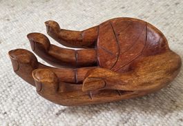 Dekoschale Hand Holz