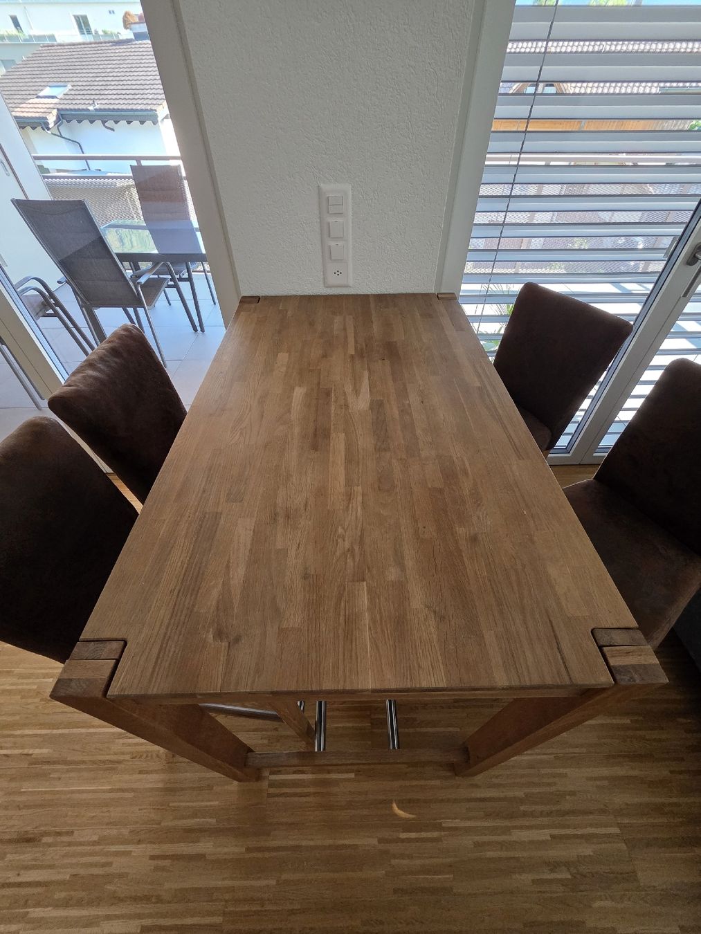 Tischset: Bartischset mit 4 Hockern Holz Metall – Gebraucht aus Schänis von elvis001 1